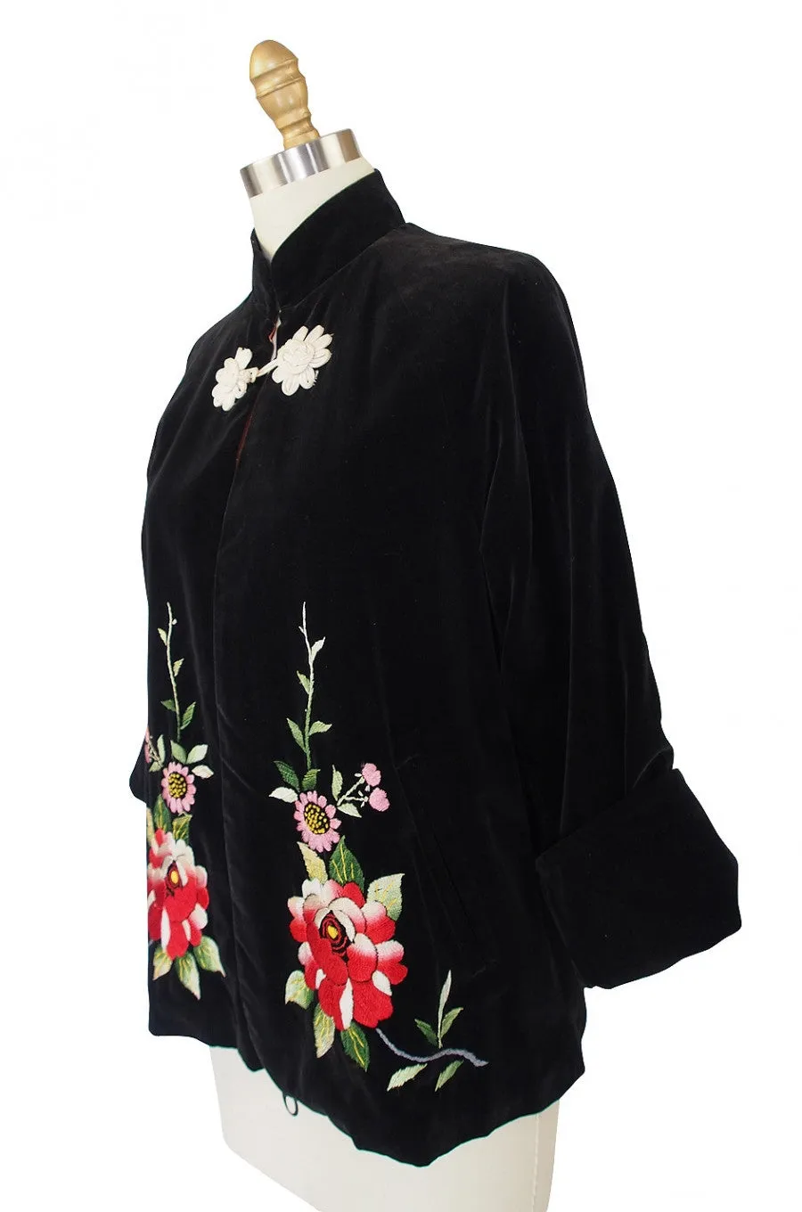 1940s Velvet & Embroidered Jacket