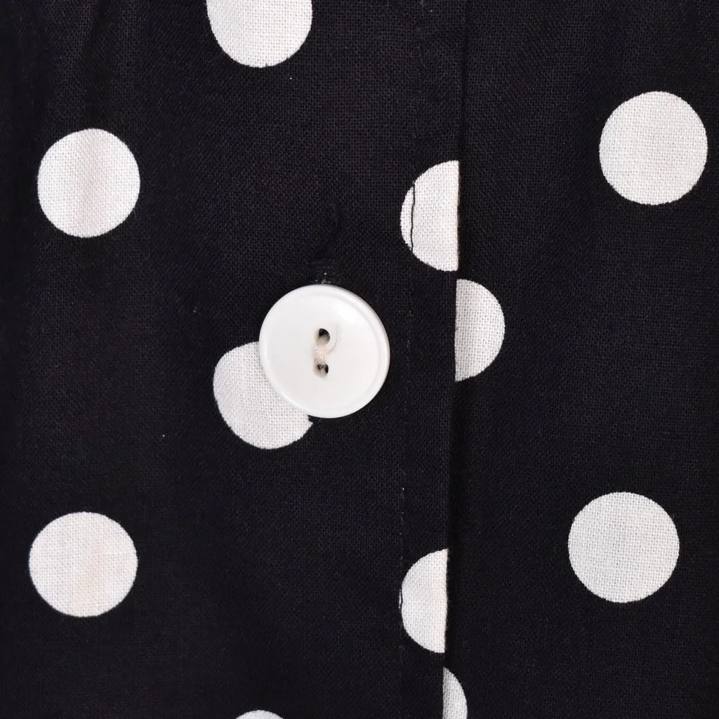 1950s Style B&W Polka Dot Dress