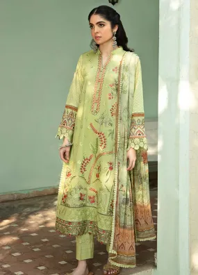 Aabyaan Embroidered Lawn Unstitched 3 Piece Suit - 01