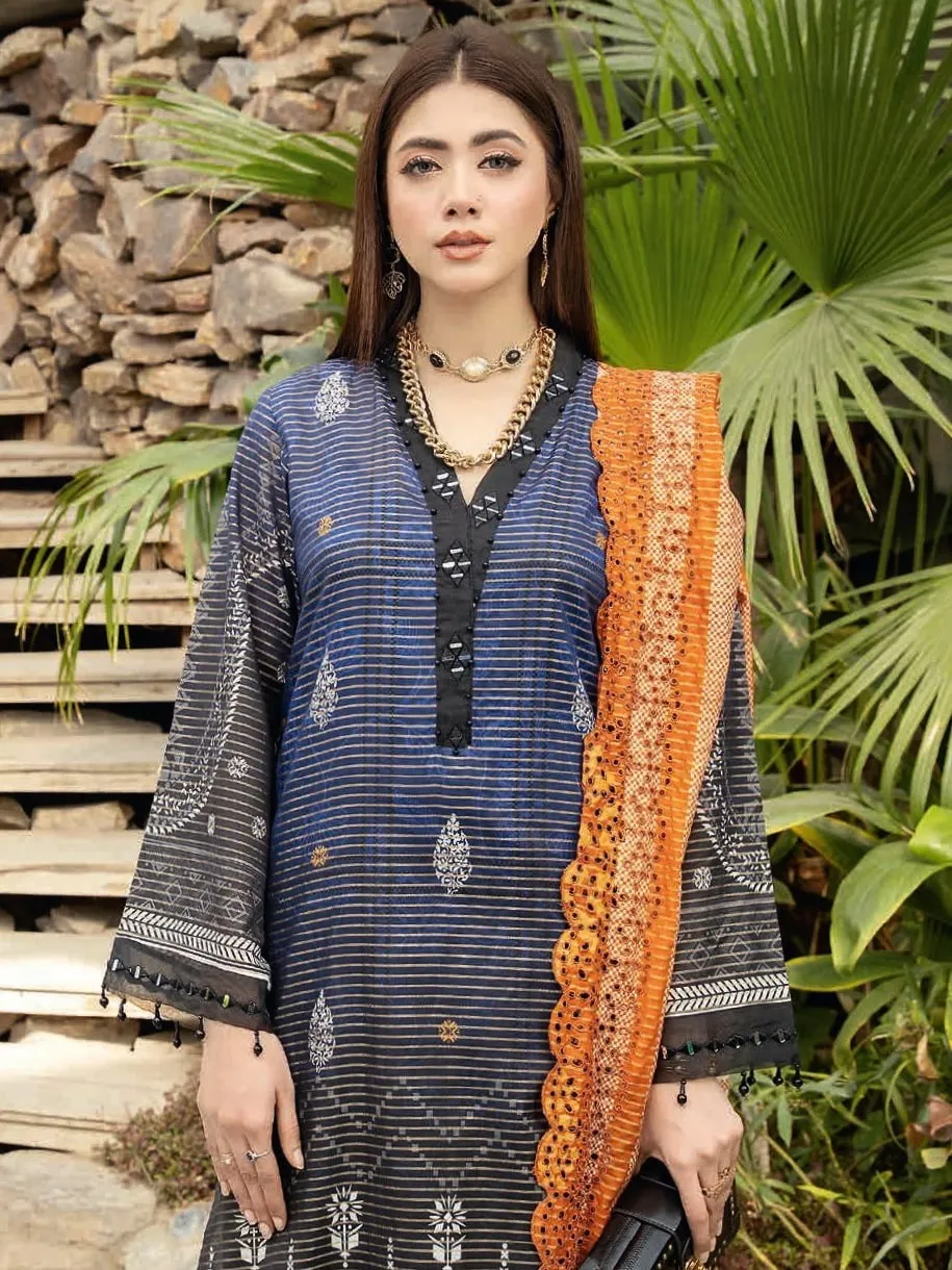 Aafreen by Riaz Arts Unstitched Embroidered Lawn 3Pc Suit AF-13