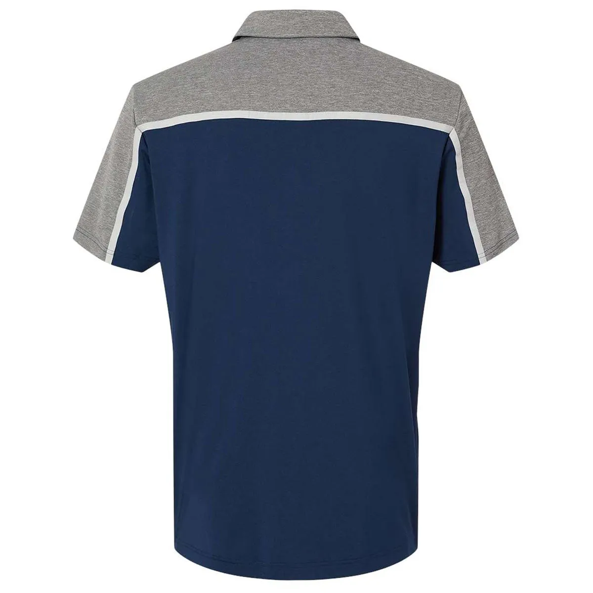 Adidas Men's Collegiate Navy/Grey Two/Grey Five Melange Ultimate Colorblocked Polo