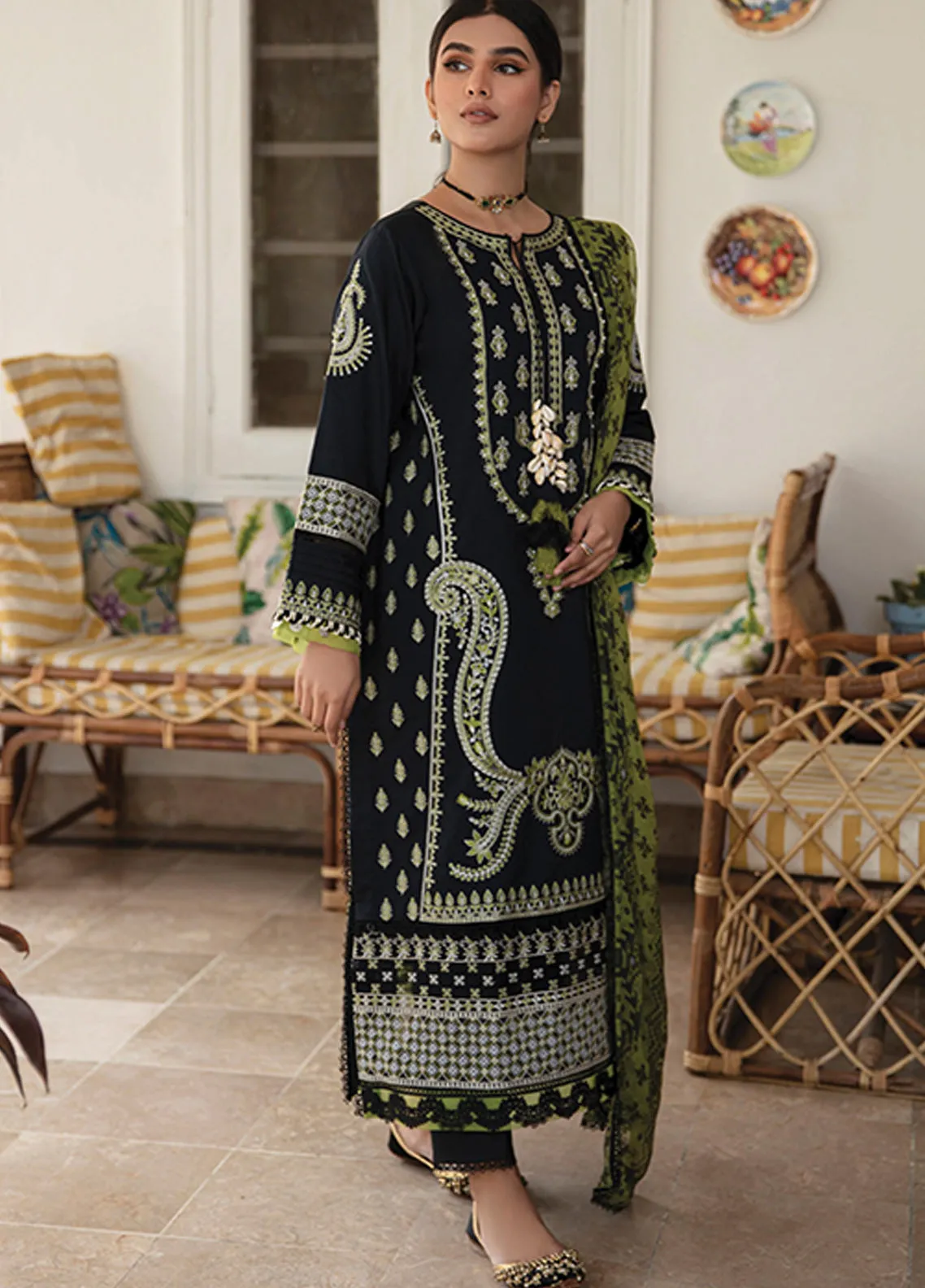 Afsaneh By Aabyaan Embroidered Lawn Unstitched 3 Piece Suit - 02