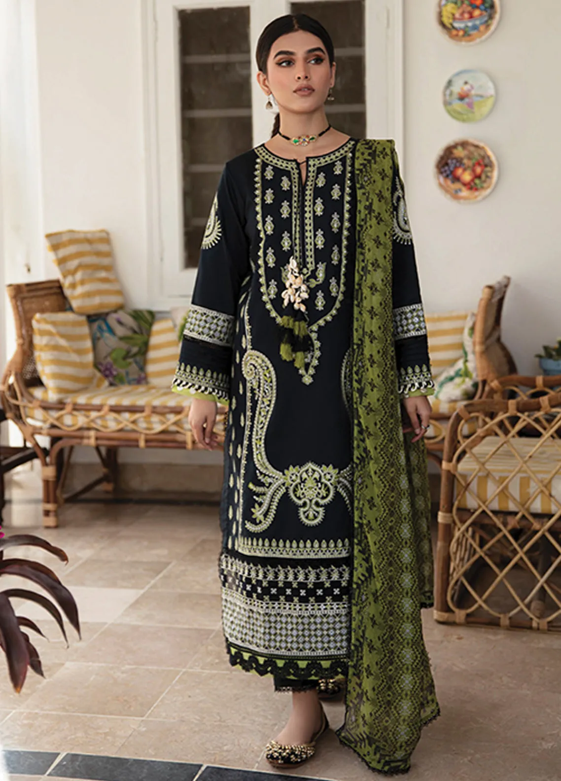 Afsaneh By Aabyaan Embroidered Lawn Unstitched 3 Piece Suit - 02