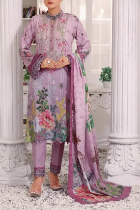 Aiza By VS Textile Embroidered Lawn Unstitched 3 Piece Suit - 01