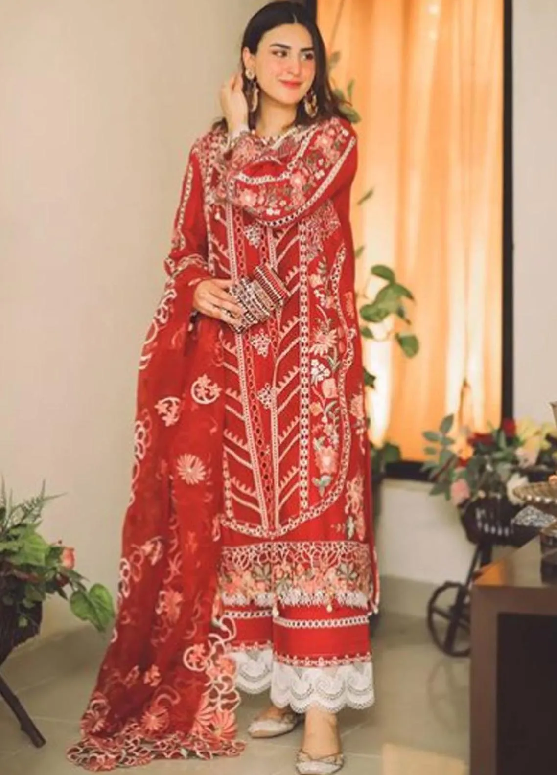 Alif By AJR Couture Embroidered Lawn Unstitched 3 Piece Suit - 07