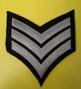 Army stripes 3 Embroidered Iron on Patch