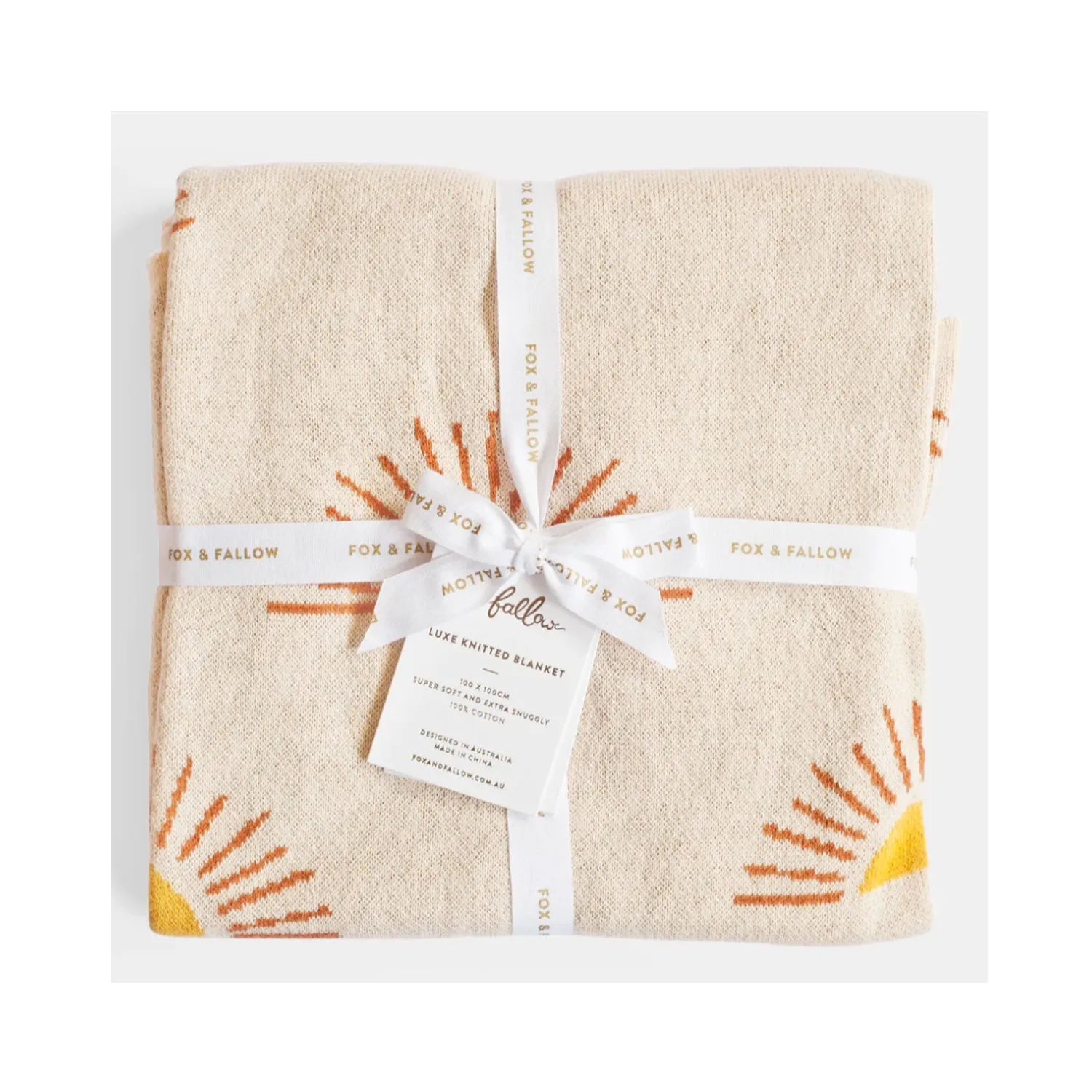 Baby Blanket Suns - Cream