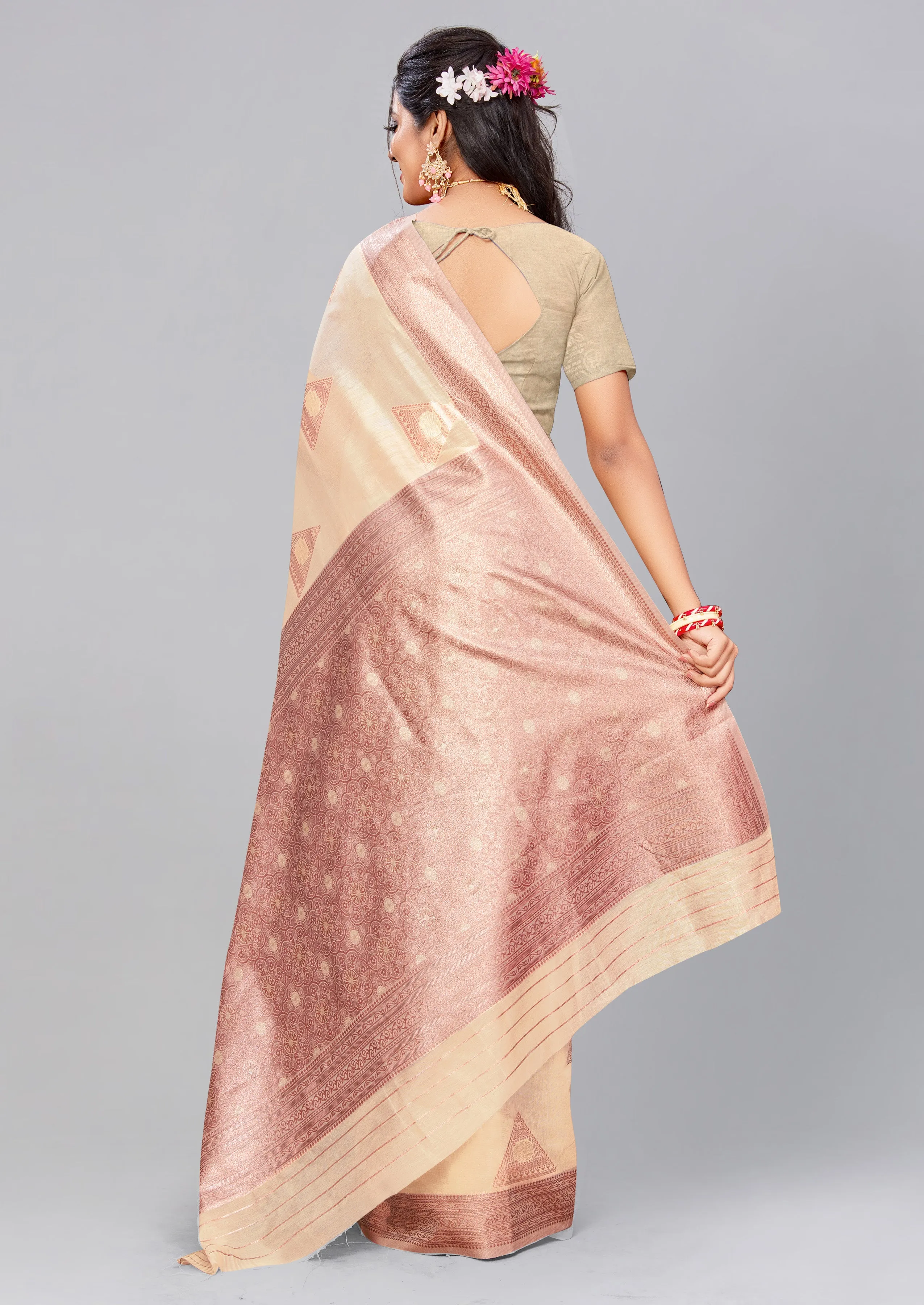 Bisque Handloom Saree