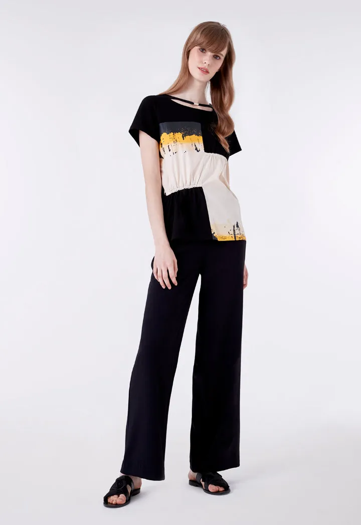 Black Georgette Palazzo Pants