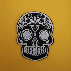 Black Skull Iron on Patch