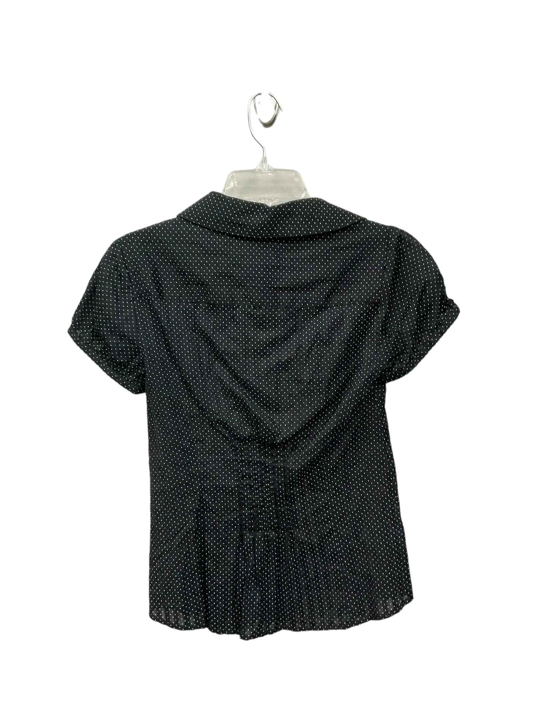 Blouse Short Sleeve By Loft In Polkadot, Size: Xs