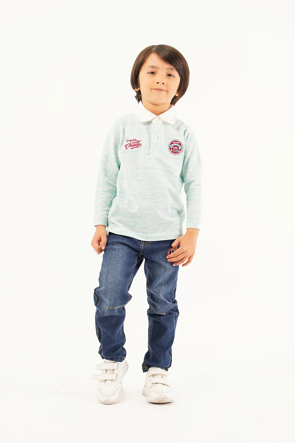 Boy's Full Sleeve Fashion Polo