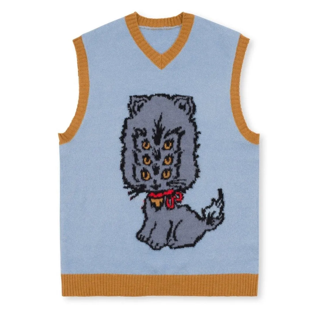 Brain Dead Kitty Cat Sweater Vest