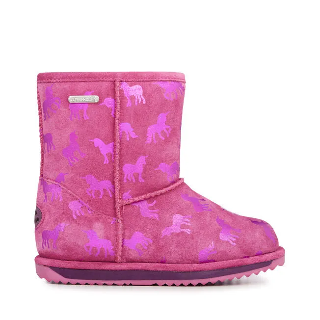 Brumby Kid's Unicorn Shearling Boot - Deep Pink