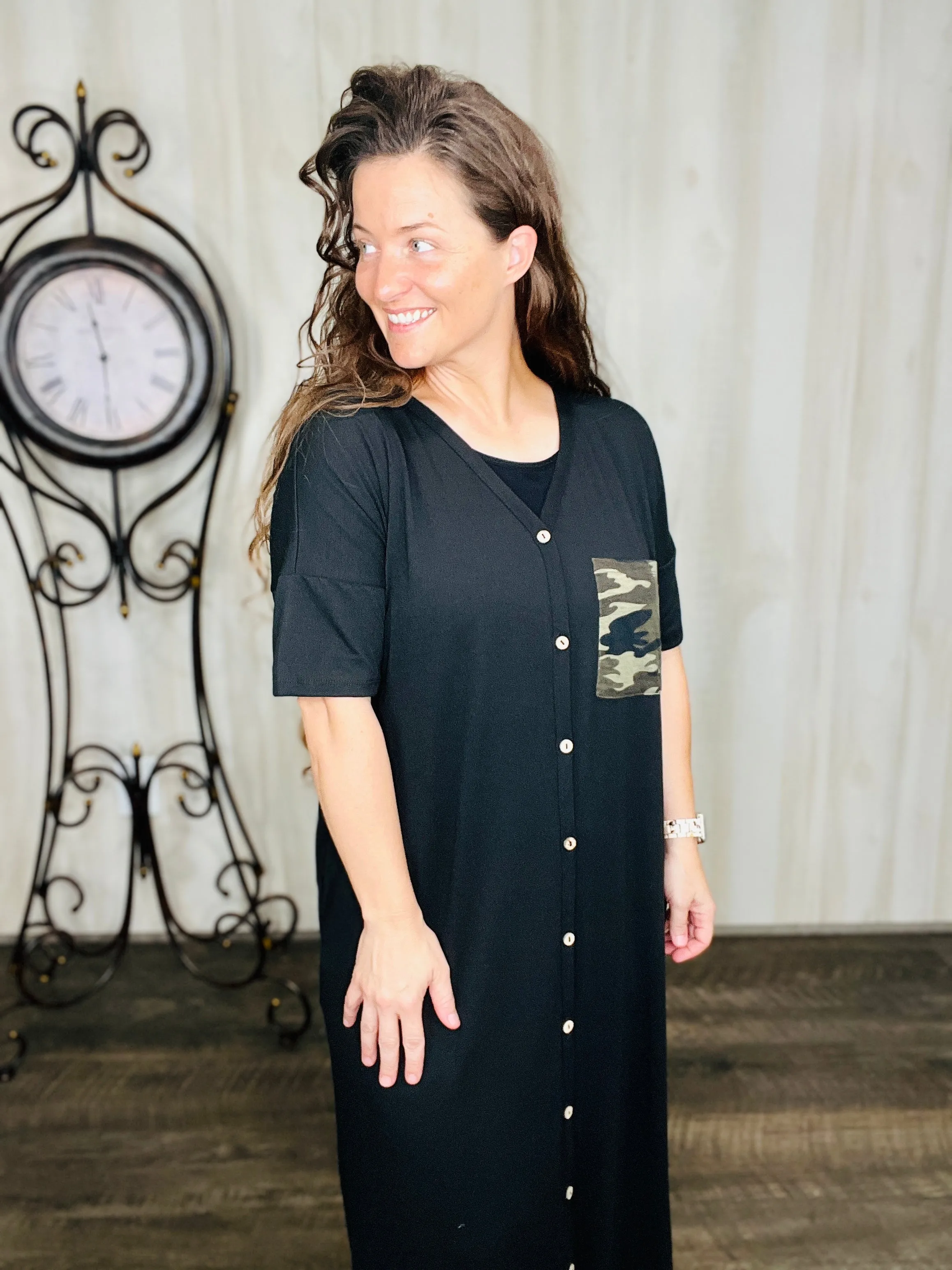 Camo Pocket Comfy Dress