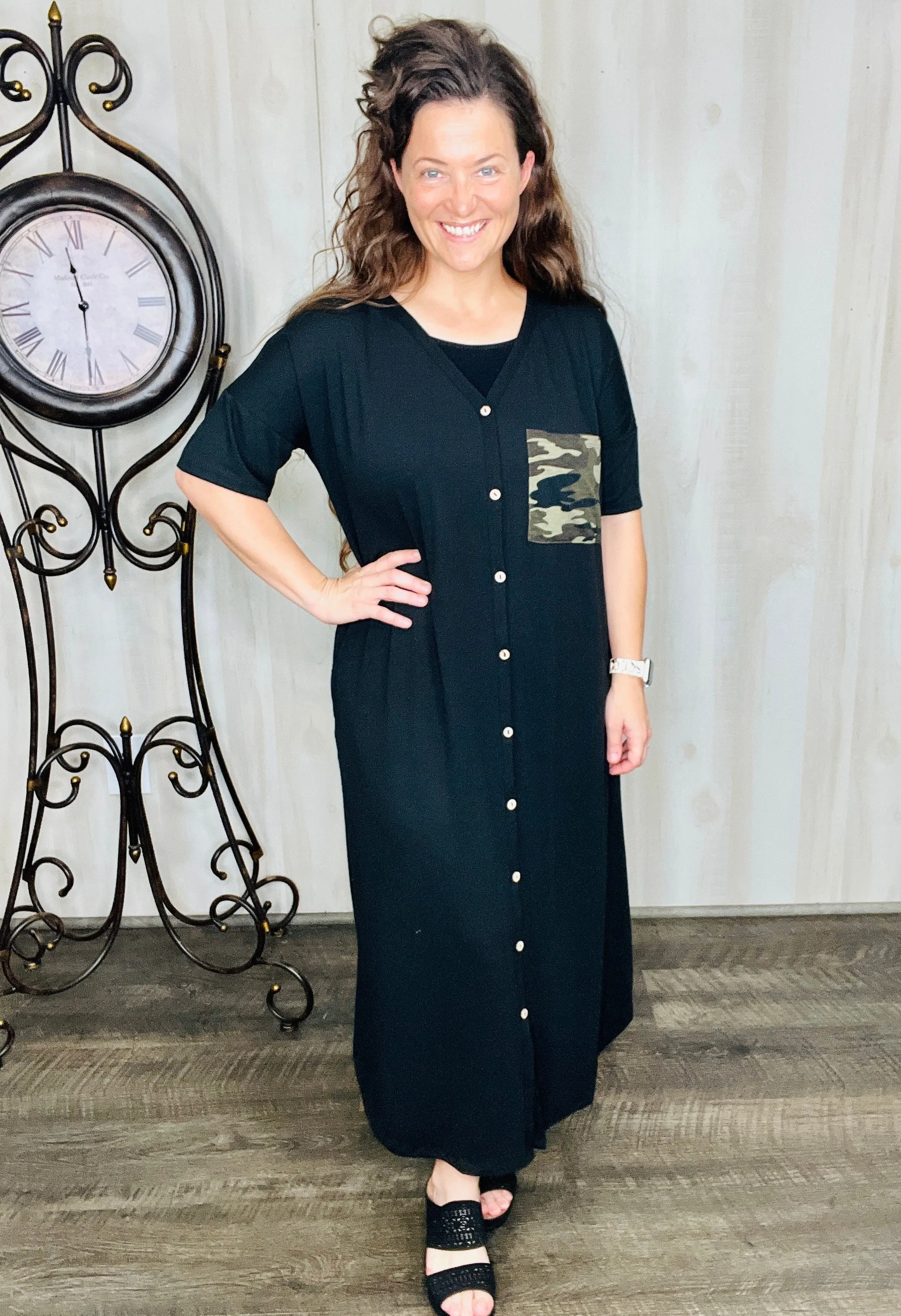 Camo Pocket Comfy Dress