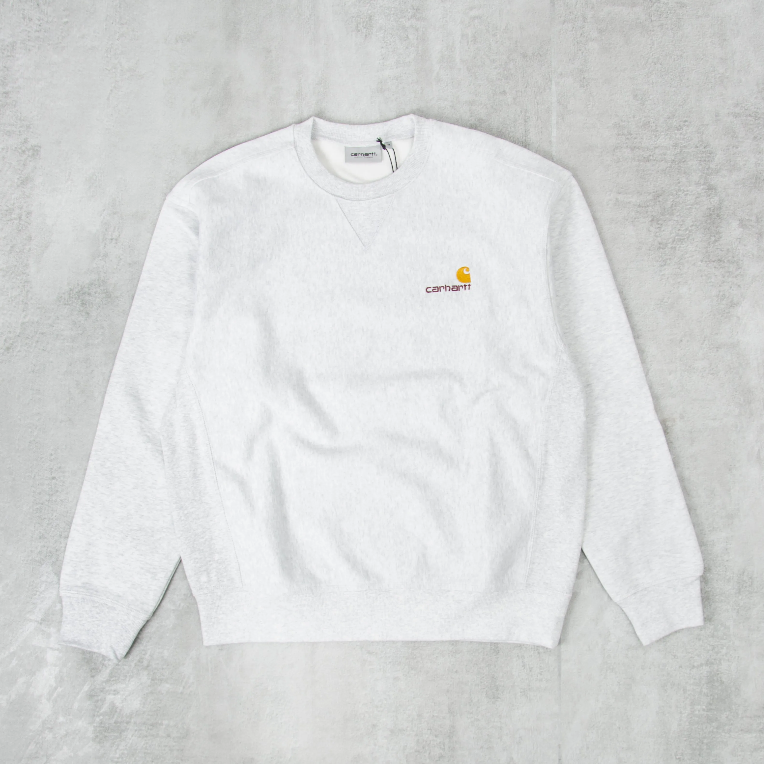 Carhartt WIP American Script Sweat - Ash Heather