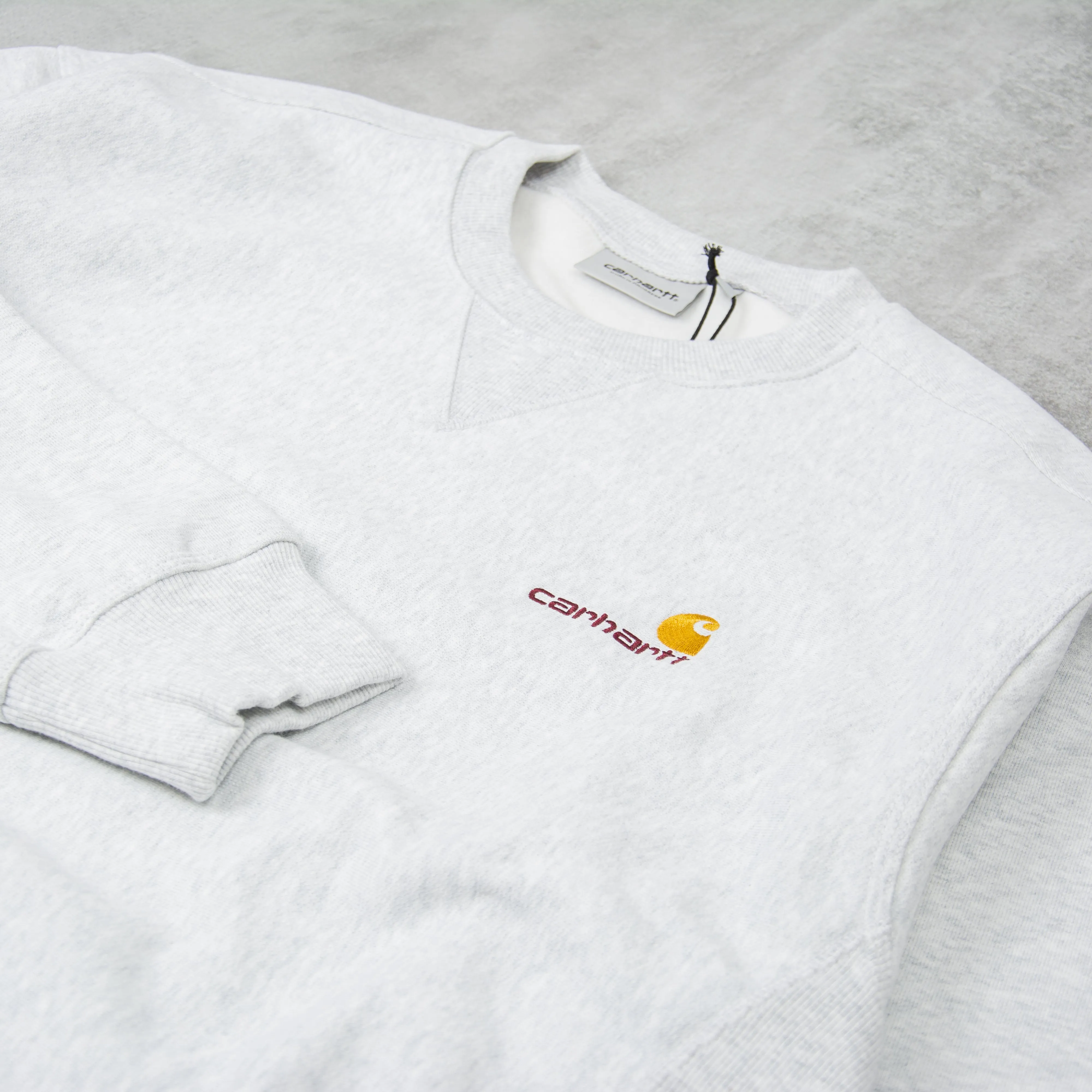 Carhartt WIP American Script Sweat - Ash Heather