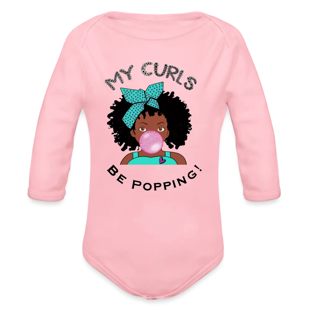 Curls Popping Organic Long Sleeve Baby Bodysuit