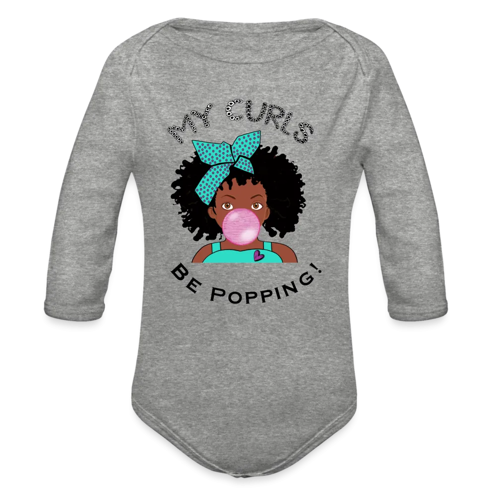 Curls Popping Organic Long Sleeve Baby Bodysuit