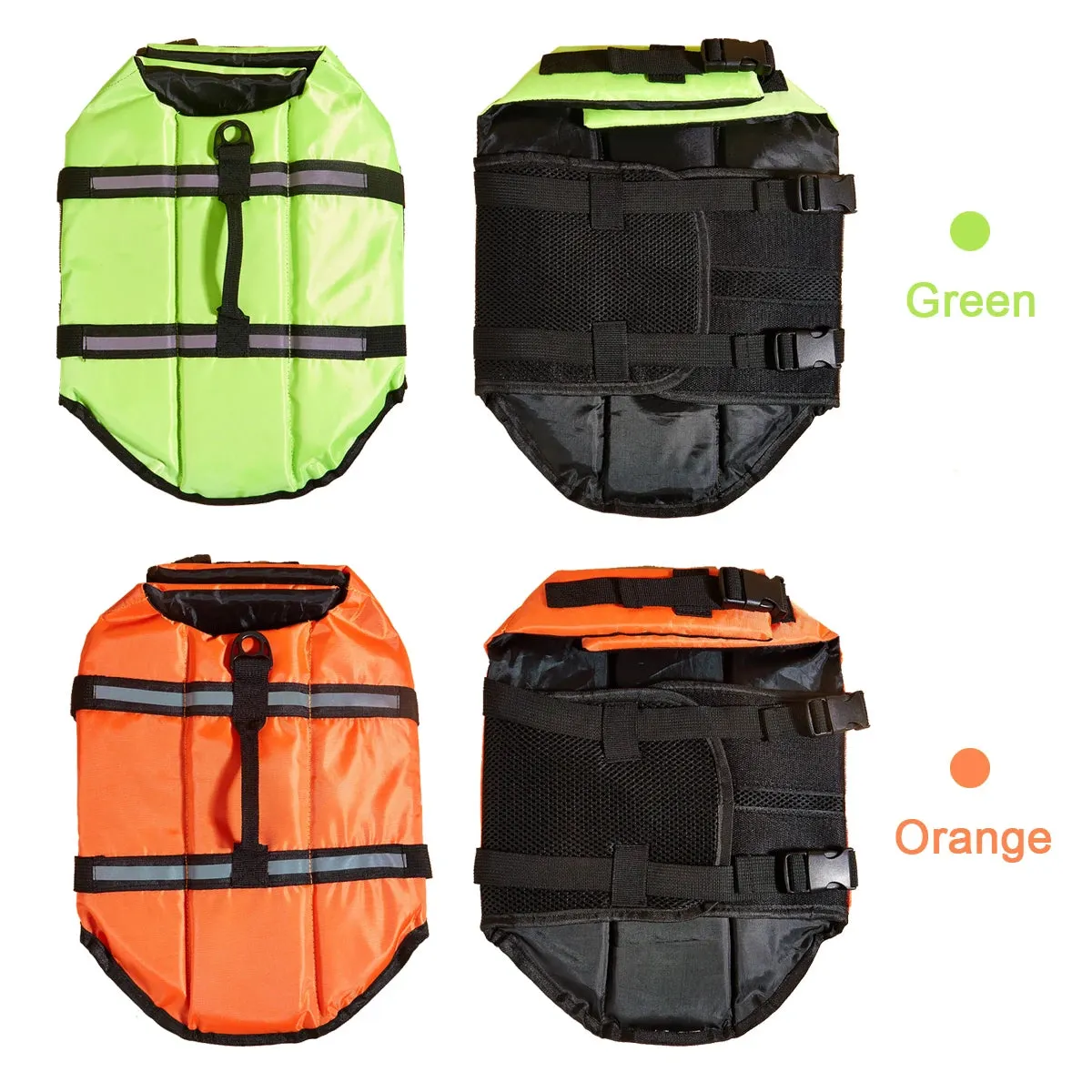 Dog Life Jacket Reflective Enhanced Buoyancy Life-saving Handle Adjustable Puppy Life Vest for Pets Swimming Summer Life Jacket