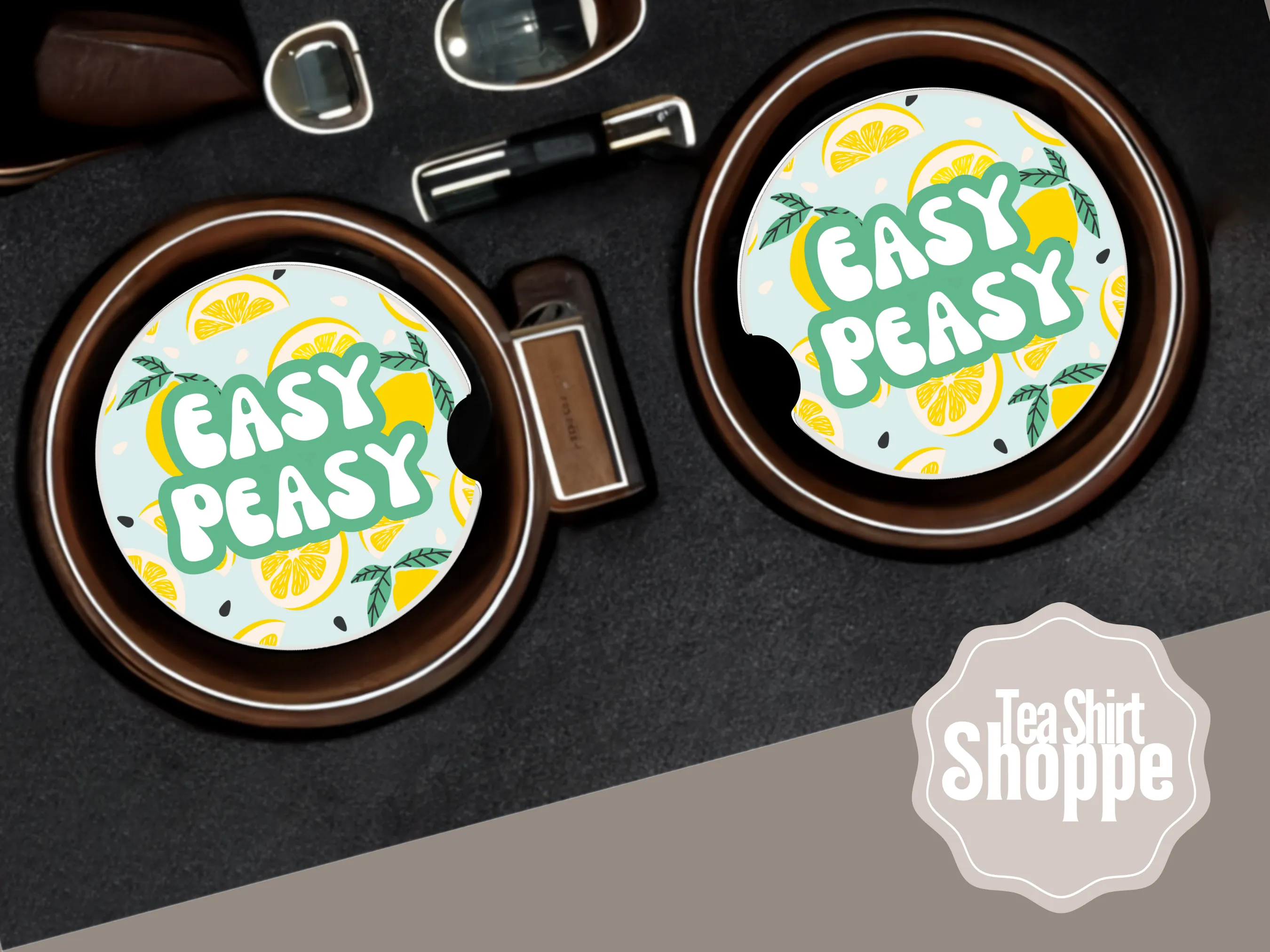 Easy Peasy Car Coasters