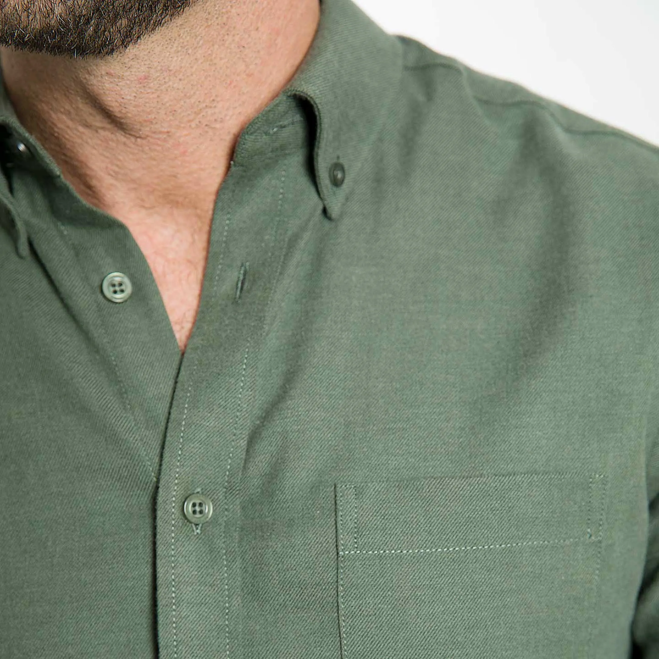 Elm Green Brushed Shirt