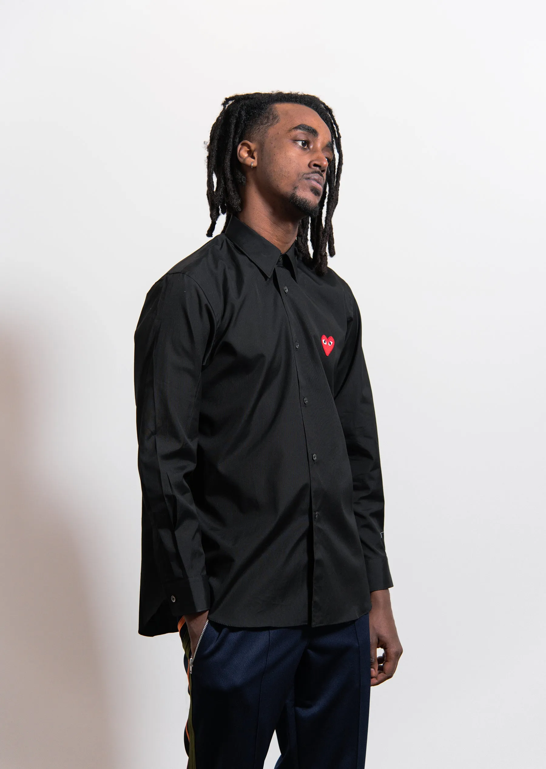 Emblem Shirt Black/Red B002