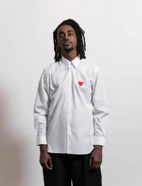 Emblem Shirt White/Red B002