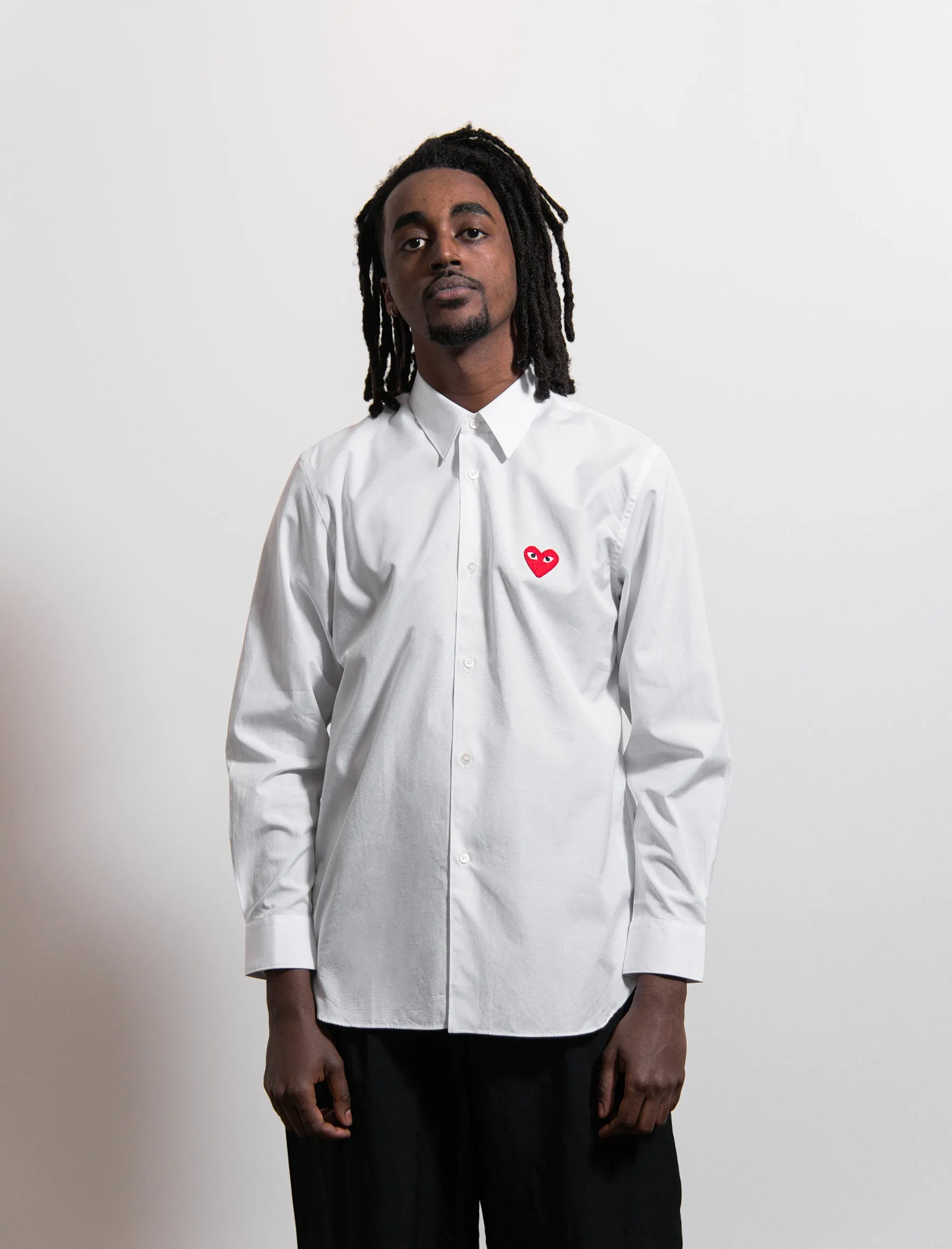 Emblem Shirt White/Red B002