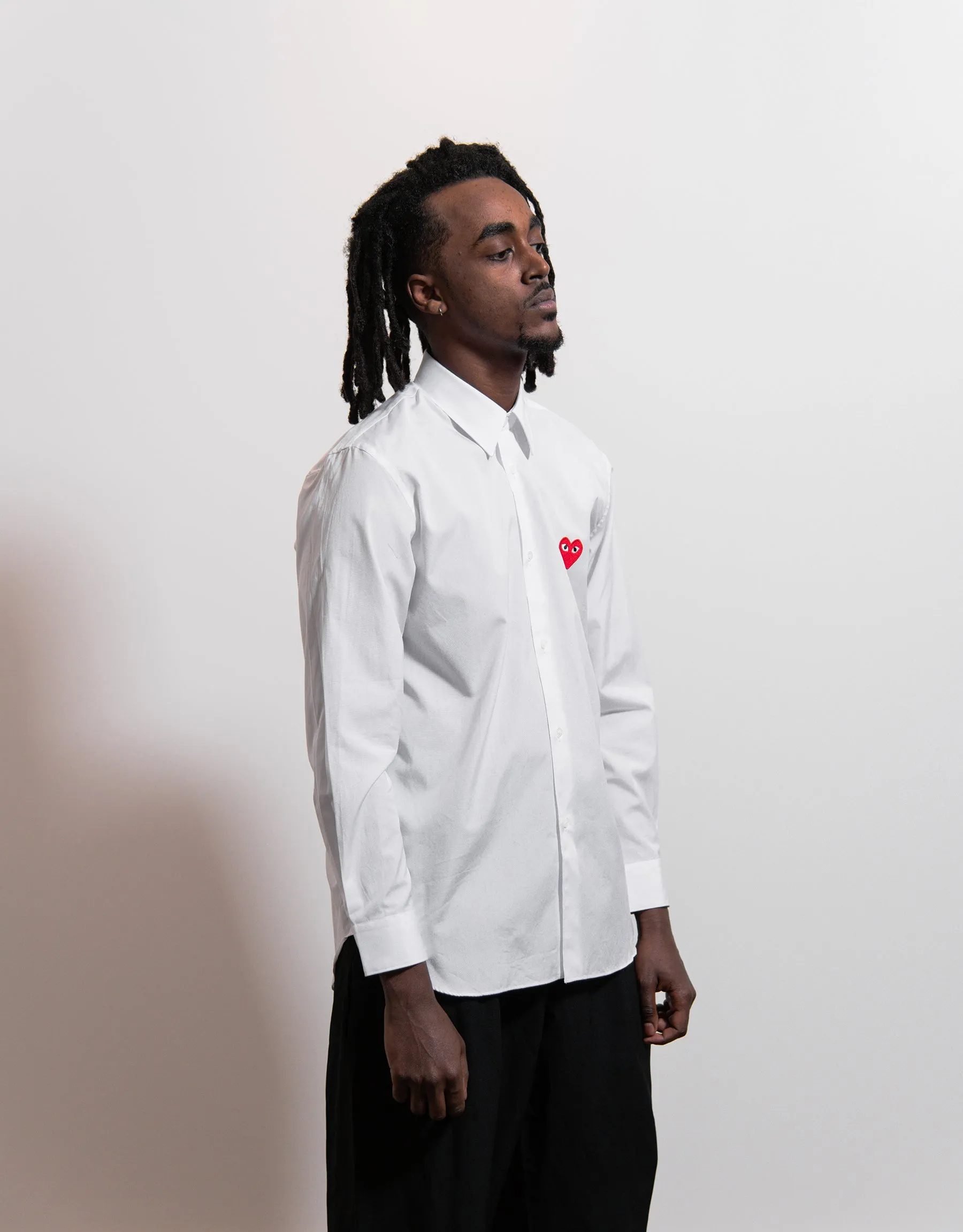 Emblem Shirt White/Red B002