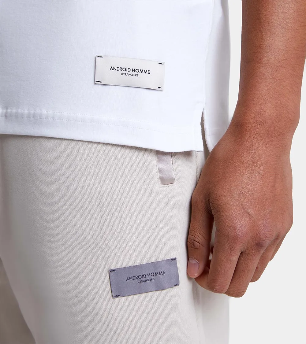 Embroidered Zip Polo | White AHTA234-08