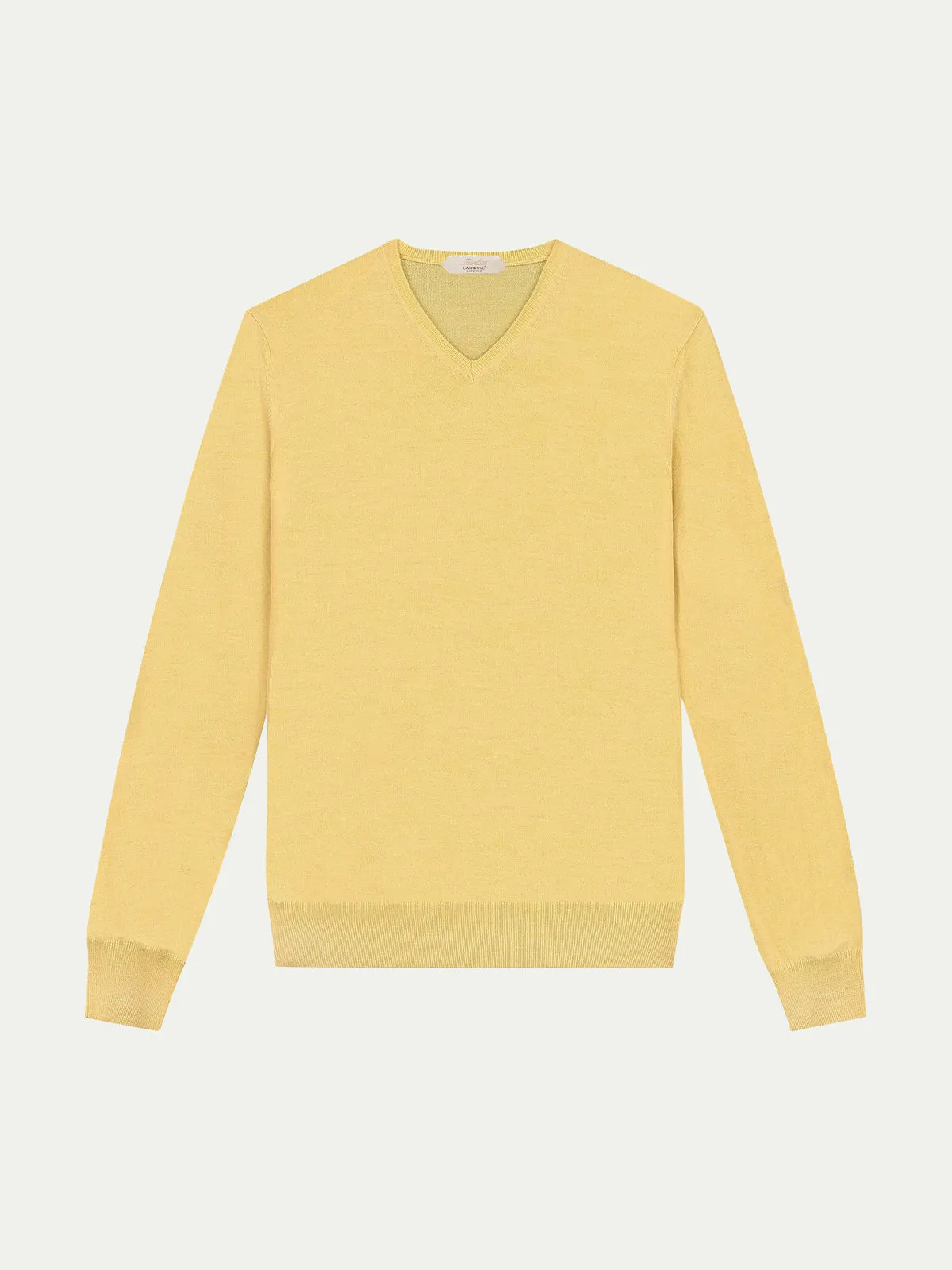 Extrafine Merino V-Neck Yellow