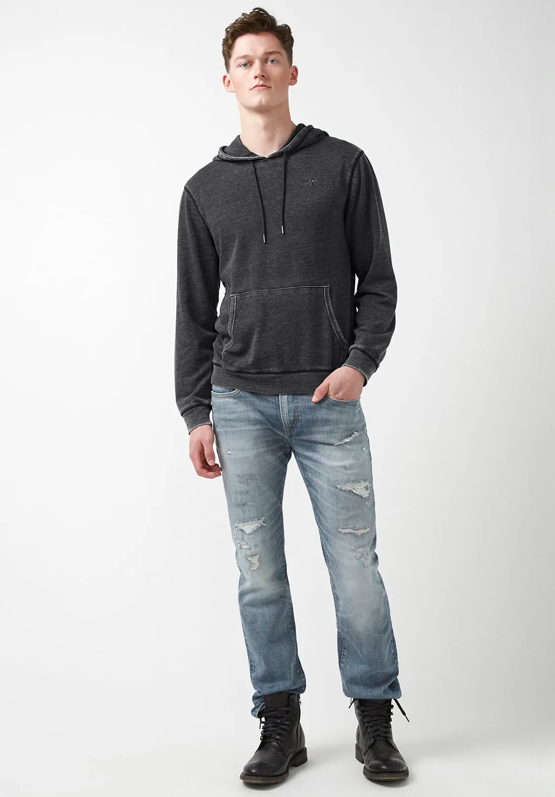 Farman Men’s Hoodie Sweatshirt in Black - BM24171