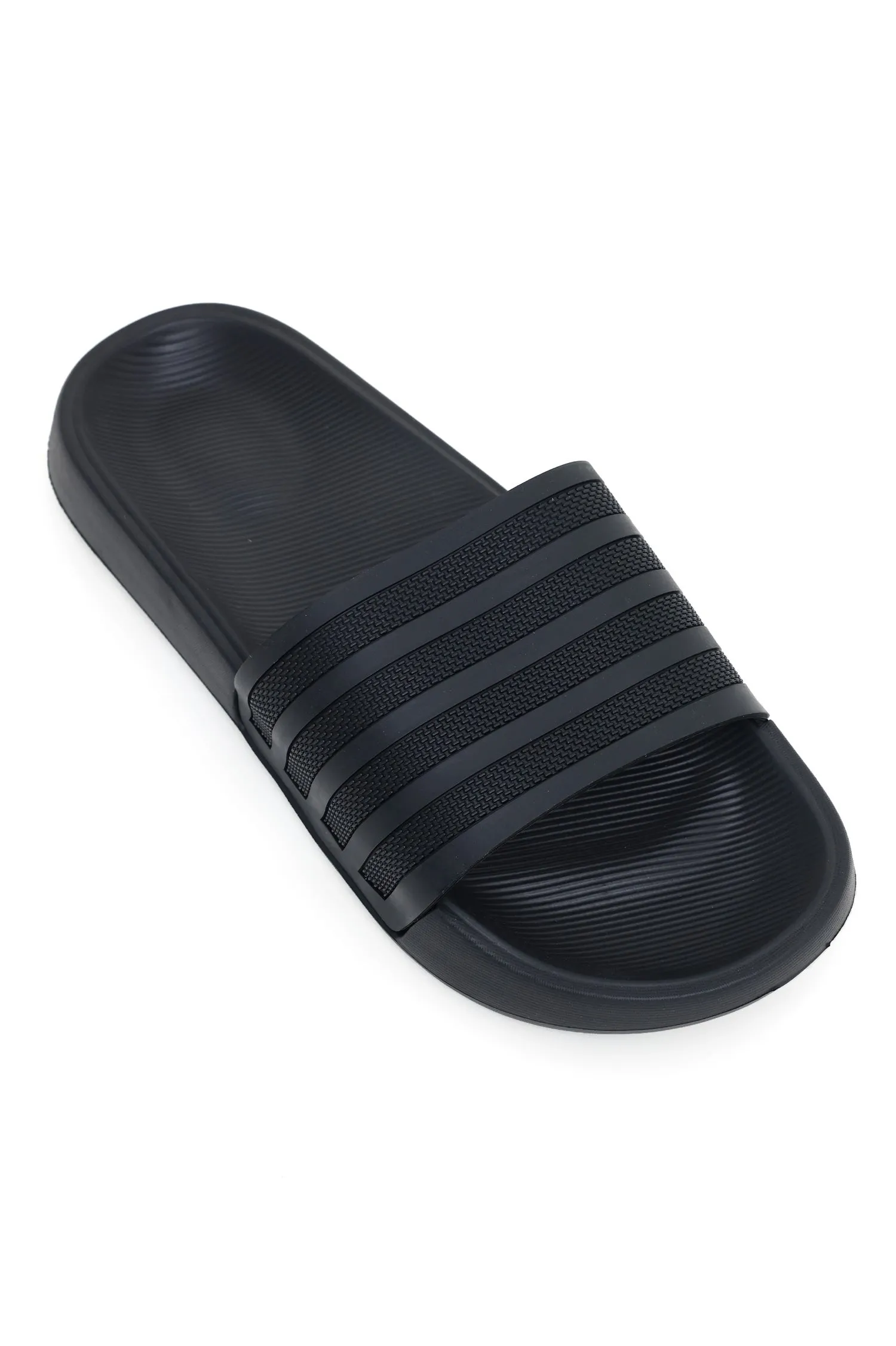 FLEX STEP MEN'S SLIDES-BLACK