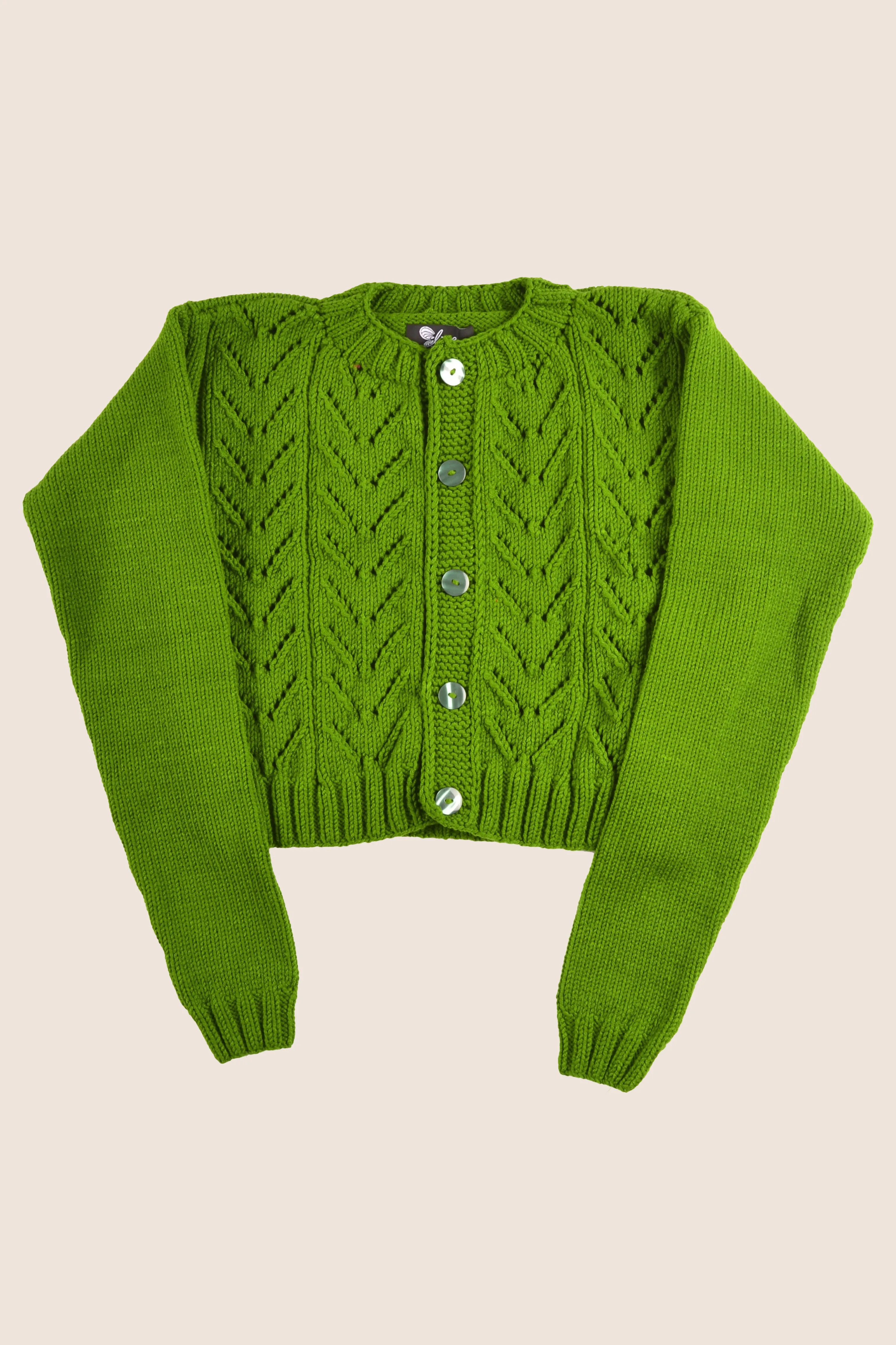 Forest Green Round Neck Cardigan