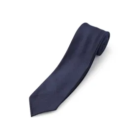 Fox 4 Fold Deep Navy Flannel Tie