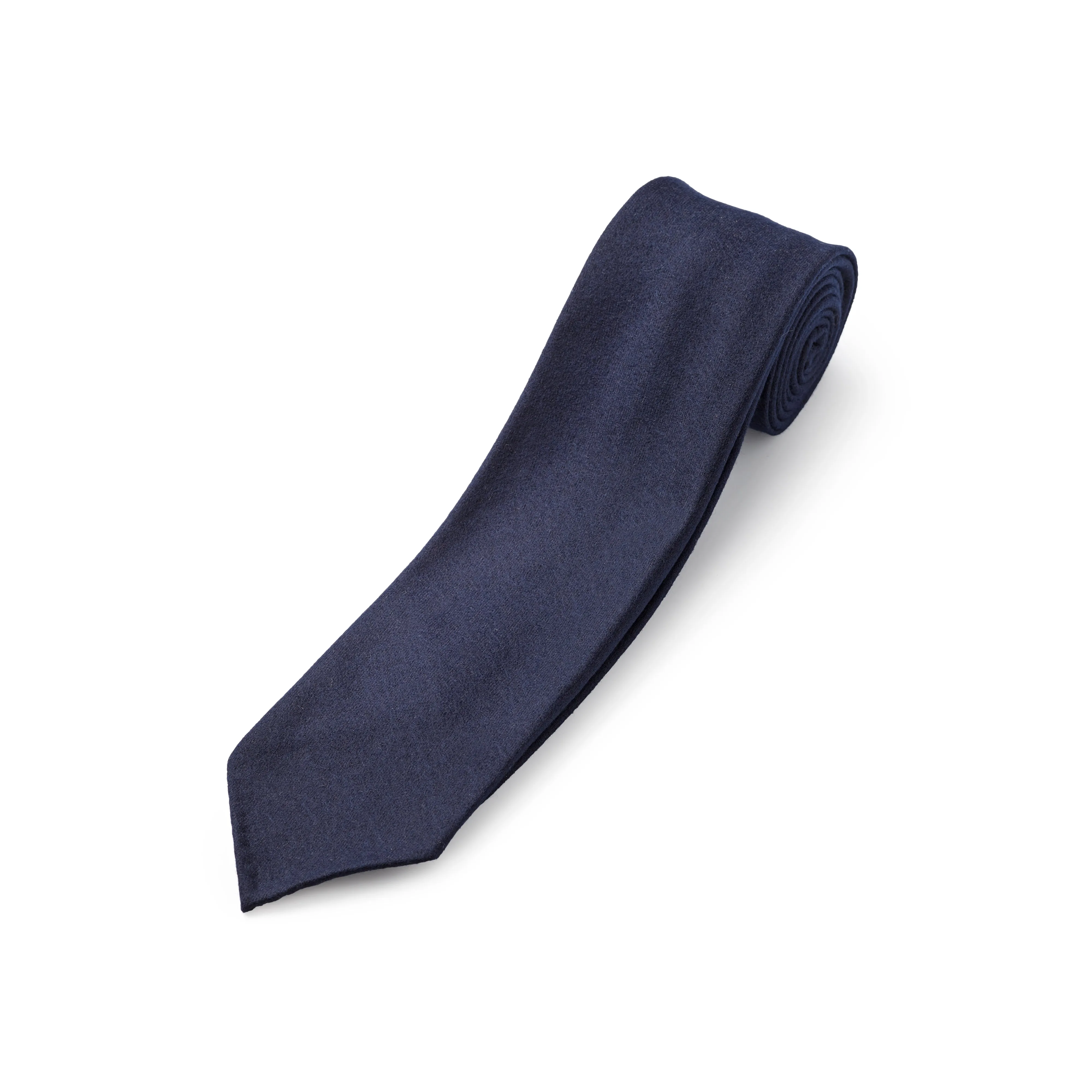 Fox 4 Fold Deep Navy Flannel Tie