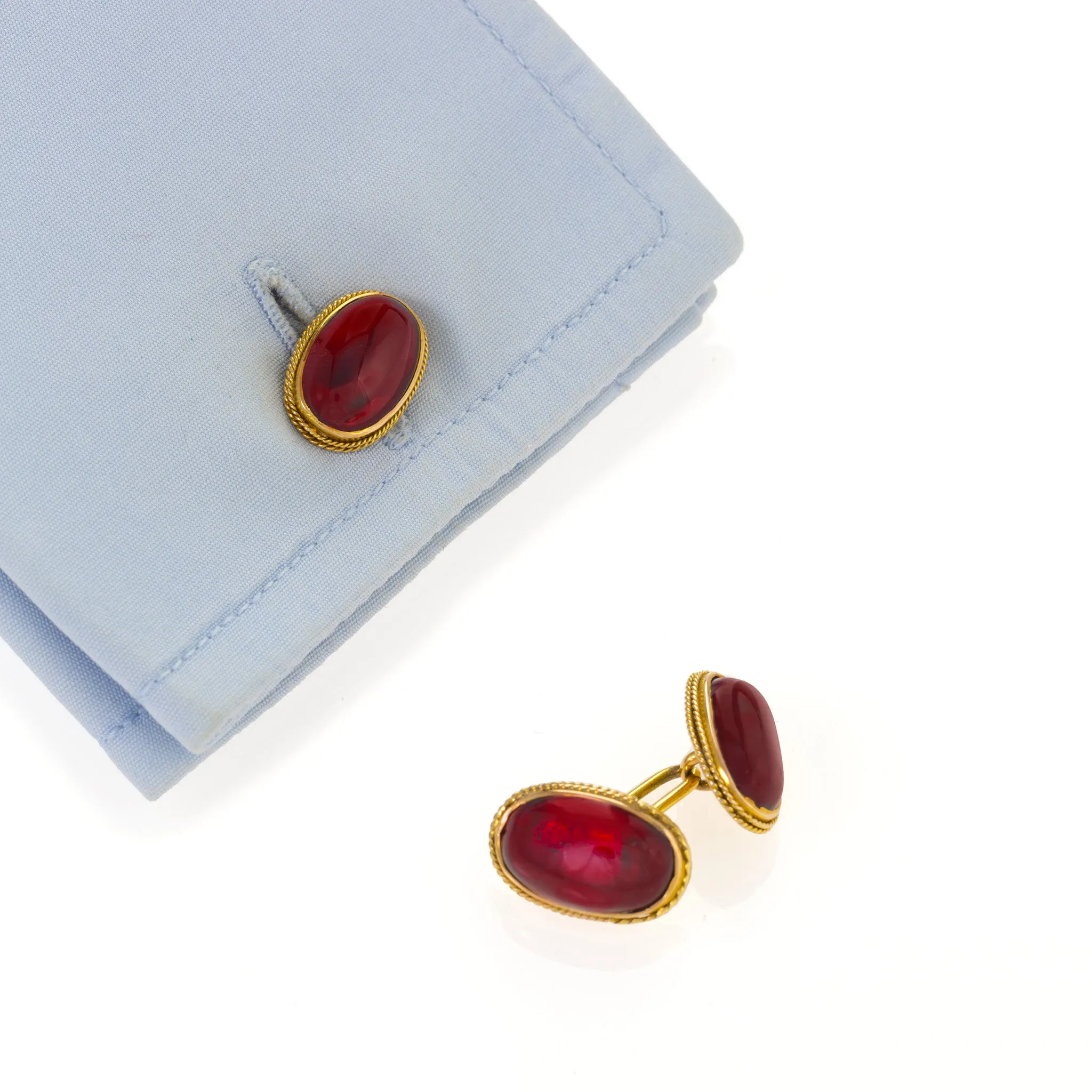 Garnet Cabochon Cufflinks