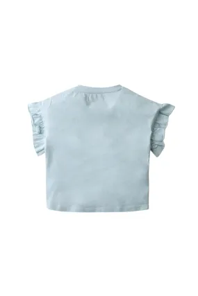 Gingersnaps Boxy Top with Ruffle Sleeves