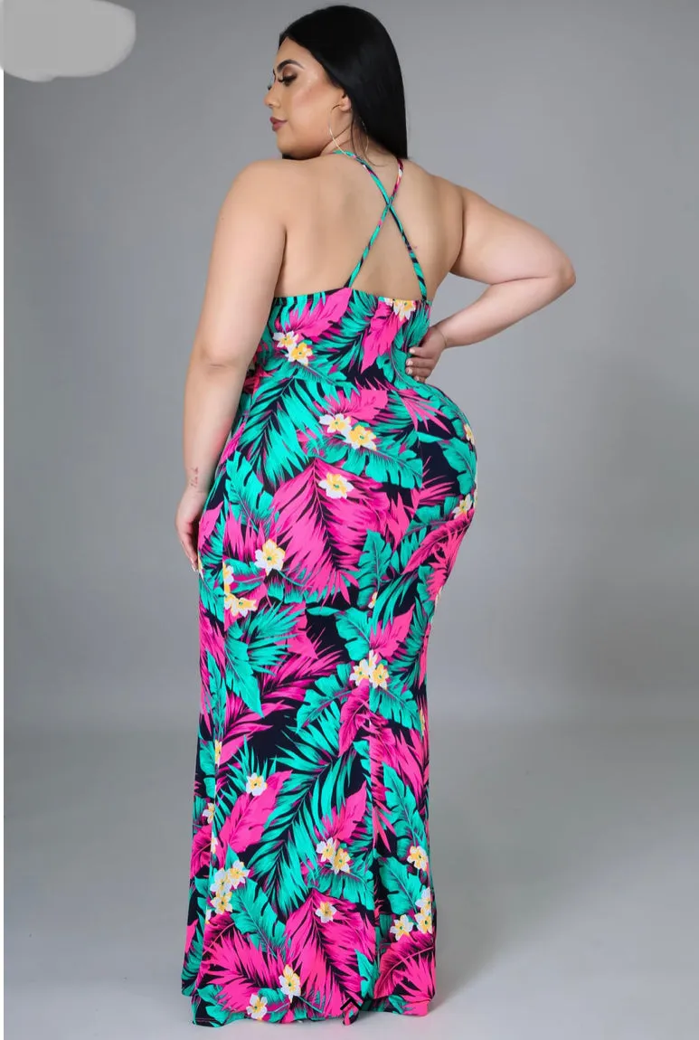 HP- Tropical maxi dress