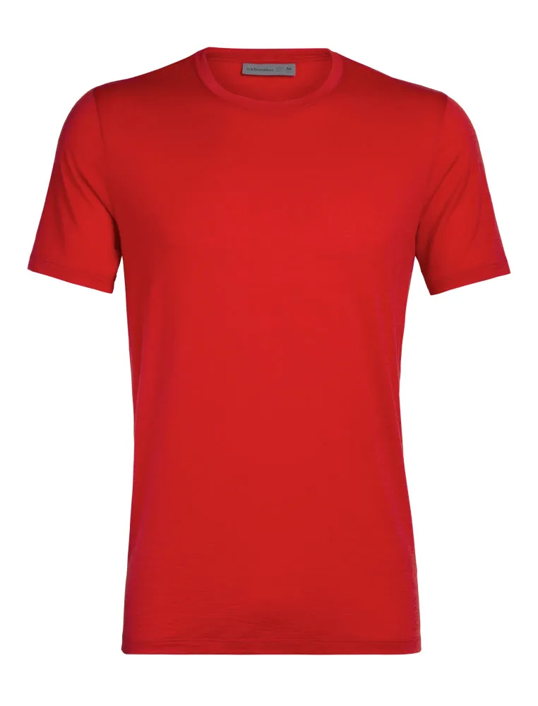 icebreaker Merino Men's 150 Tech Lite Short Sleeve T-Shirt -Lapis Red Timberwolf