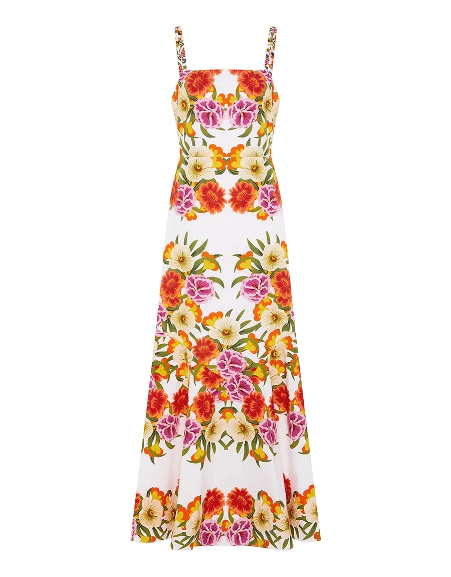 Jalisa Cotton Maxi Dress - Vila Floral White