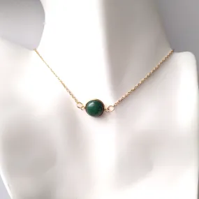 Jill Aventurine Single Gem Drop Pendant