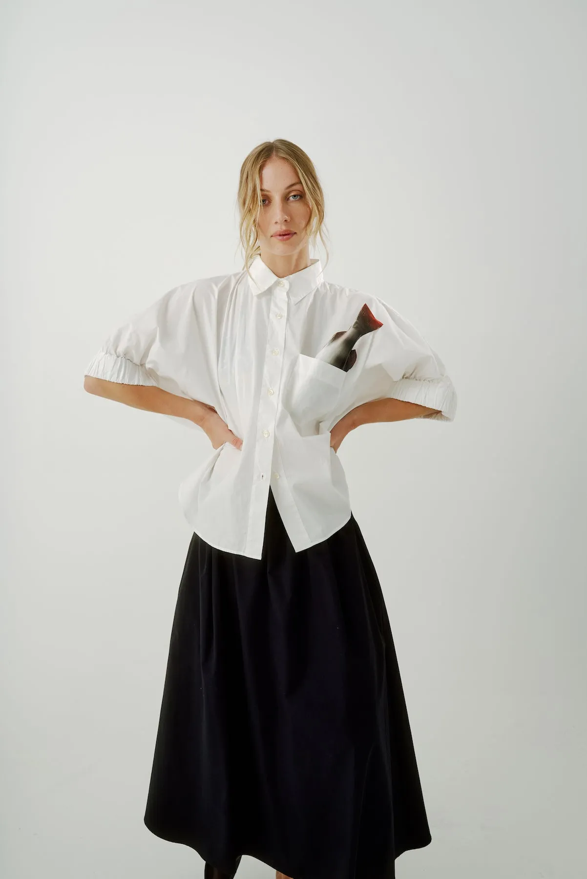 LE SKIRT |  black poplin