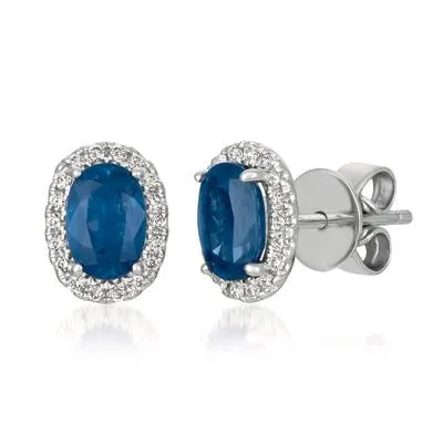 LeVian Sapphire and Diamond Earrings