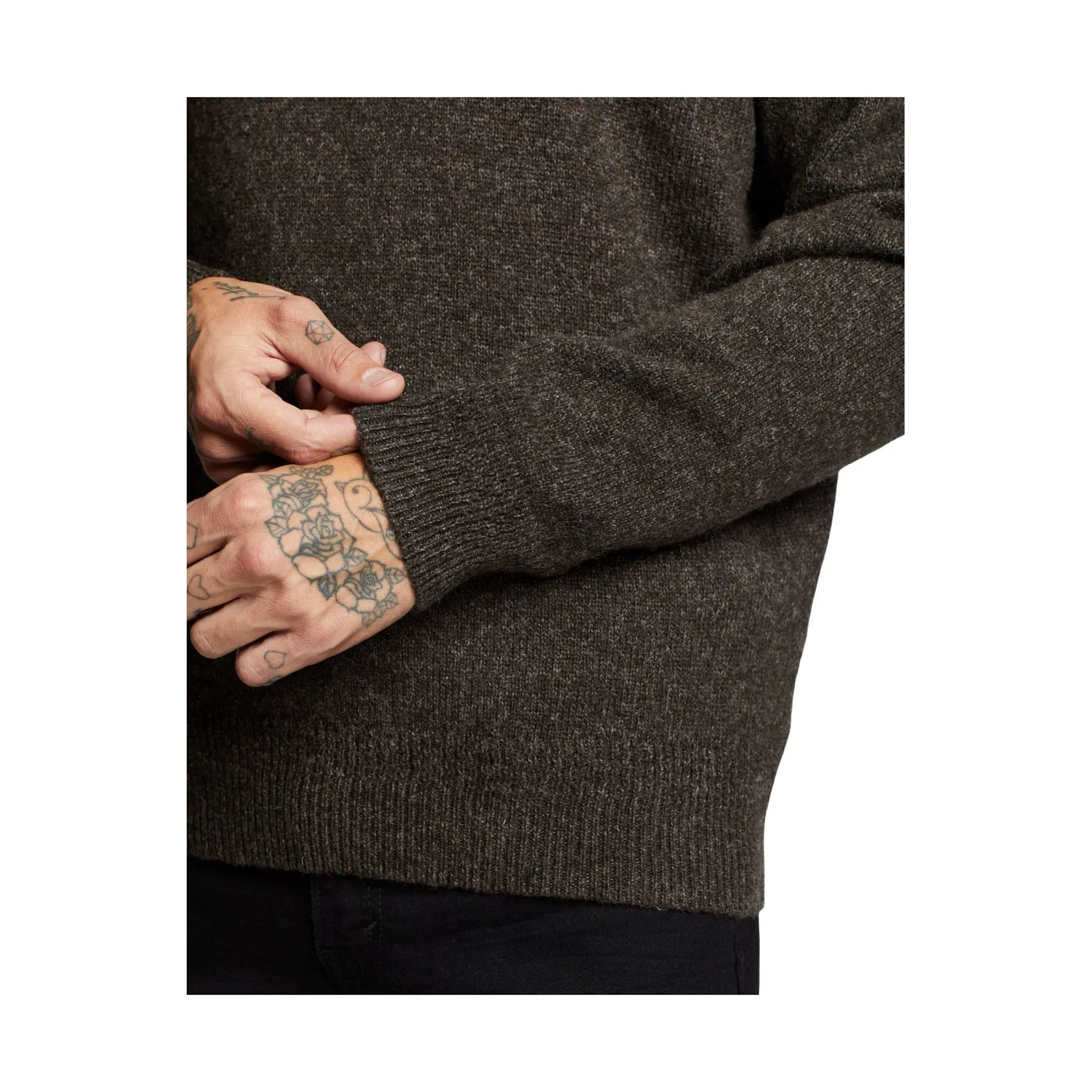 Pendleton Men's Shetland Crewneck - Dark Brown Mix