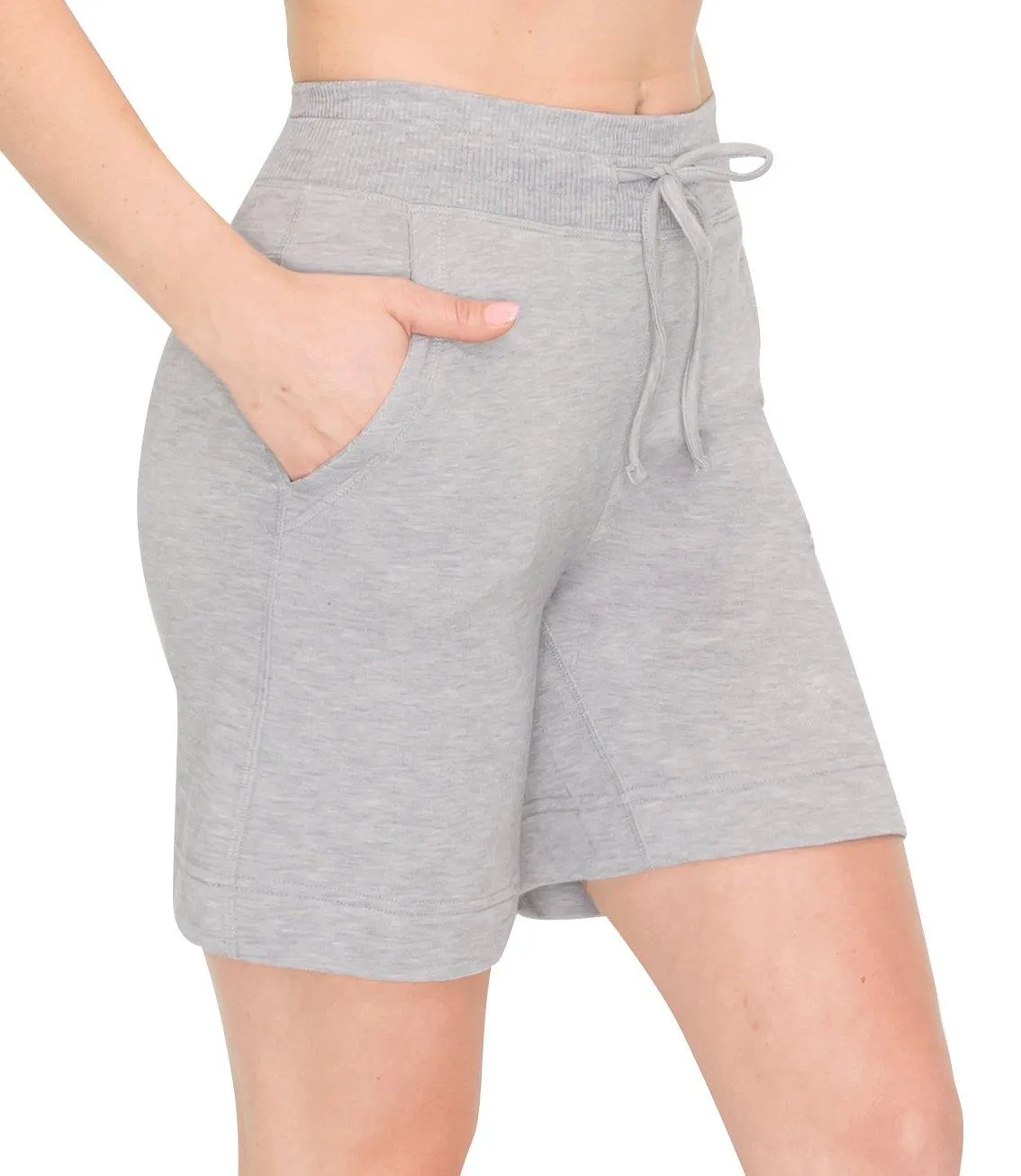 Premium French Terry Short - 7" Shorts for Women Casual Summer for Lounge and Beach Wear