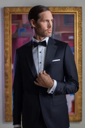 "Davoli" Black 1-Button Notch Tuxedo (2-Piece Set)