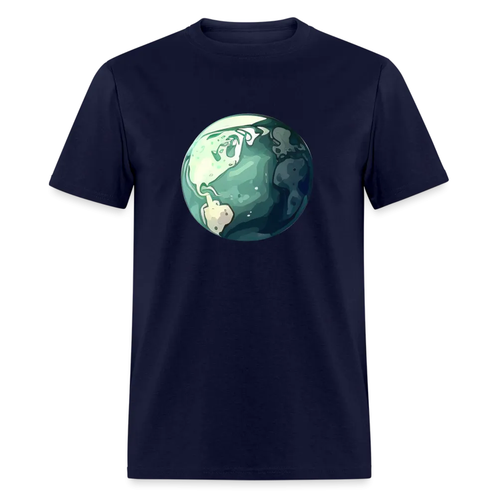 "Earth Buddy: Charming Globe" 100% Cotton Unisex T-Shirt